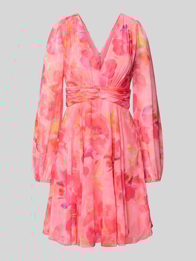 Jake*s Cocktail Cocktailkleid mit V-Ausschnitt Pink Melange 2