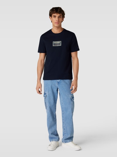 Tommy Hilfiger T-Shirt mit Label-Print Marine 1