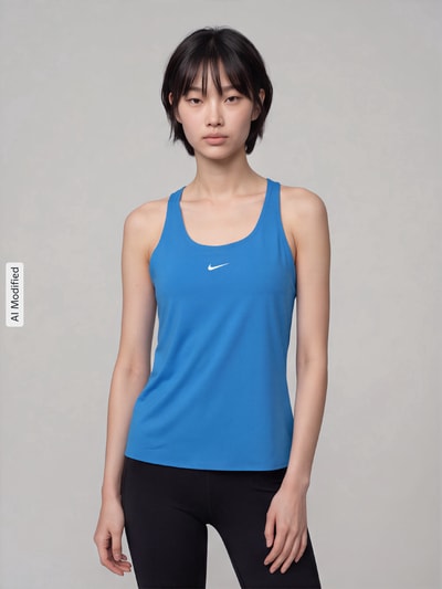 Nike Training Slim Fit Sport-Top mit Logo-Print Modell 'Pro' Blau 4