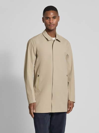 SCANDINAVIAN EDITION Jas met platte kraag Olijfgroen - 4