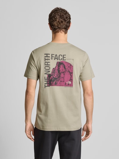 The North Face T-Shirt mit Label-Print Hellgrau 4