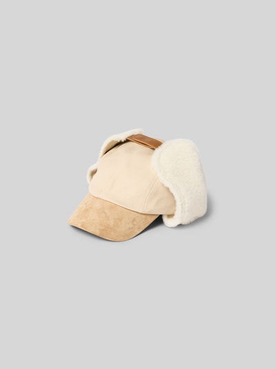 Kenzo Base Cap mit Besatz aus Schafswolle Ecru 2