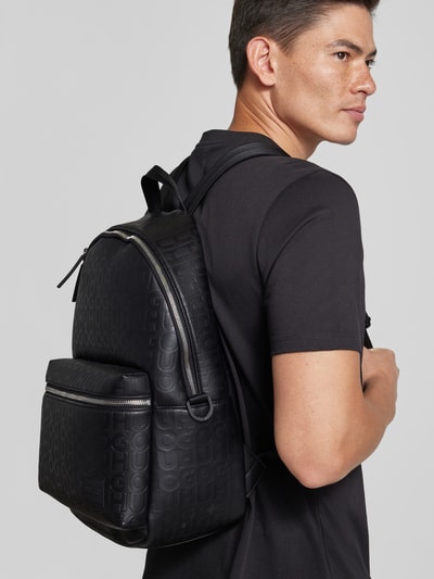 HUGO Rucksack mit Label-Patch Modell 'Ethon' Black 1