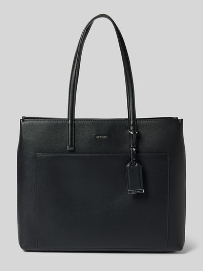 CK Calvin Klein Handtasche mit Label-Anhänger Modell 'CK MUST' Black 2