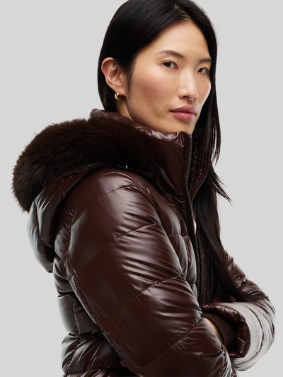 Tommy Hilfiger Regular Fit Puffer Jacket mit abnehmbarer Fellkapuze Dunkelbraun 3