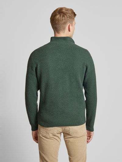 Drykorn Gebreide pullover met ribboorden, model 'RUSTINO' Olijfgroen - 5