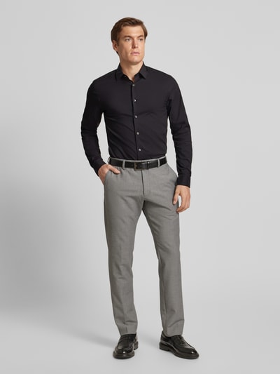 Tiger Of Sweden Extra slim fit zakelijk overhemd met kentkraag, model 'BRODIE' Zwart - 1