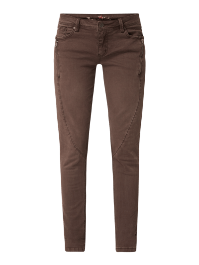 Buena Vista Jeansy o kroju slim fit z dodatkiem streczu  Ciemnobrązowy 2