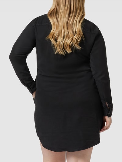 Vero Moda Curve PLUS SIZE overhemdjurk met klepzakken, model 'VMSILA' Zwart - 5