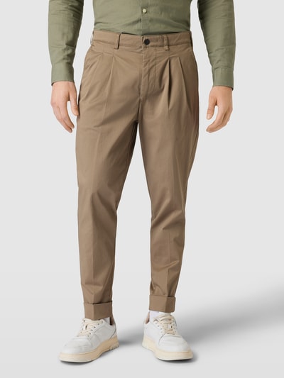 Mmx Chino met persplooien, model 'Pardus' Taupe - 4