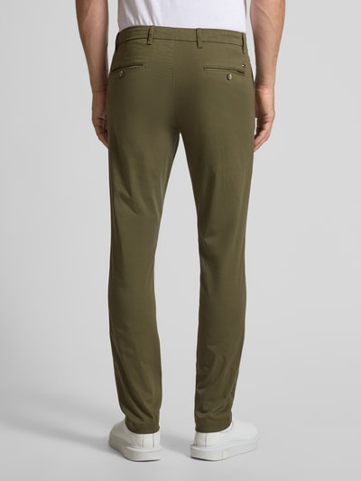 Tommy Hilfiger Slim fit chino van katoenmix Olijfgroen - 5