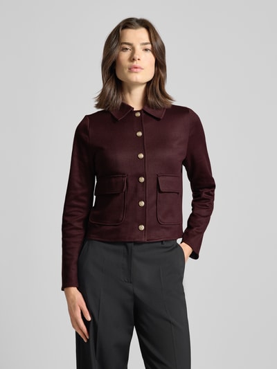Zero Blazer mit Knopfleiste Bordeaux 4