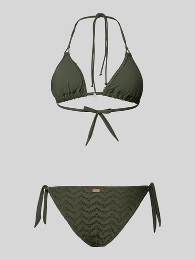 Banana Moon Bikini-Set mit Schnürung Modell 'YERODASIA WAVEMESH' Oliv 3