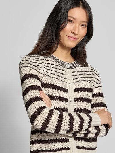 Brax Regular Fit Strickjacke aus reiner Baumwolle Modell 'ANN' Ecru 3