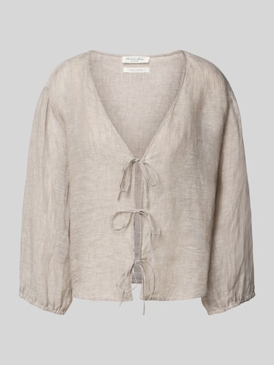 Christian Berg Woman Loose Fit Hemdbluse aus reinem Leinen Beige 2
