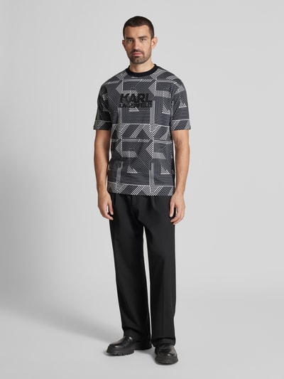 Karl Lagerfeld T-Shirt mit Label-Print Black 1