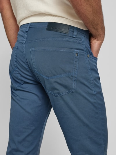Pierre Cardin Tapered Fit Chino mit Strukturmuster Modell 'Lyon' Blau Melange 3