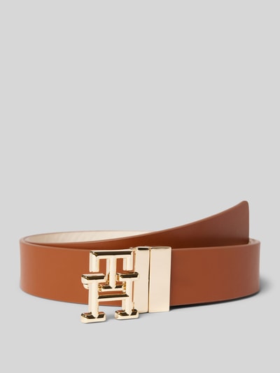 Tommy Hilfiger Riem met logo-applicatie, model 'TH LOGO REV 3.0' Cognac - 1