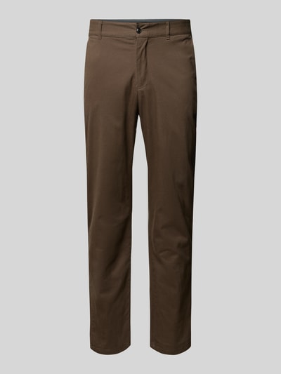 Christian Berg Men Regular fit broek met riemlussen Taupe - 3