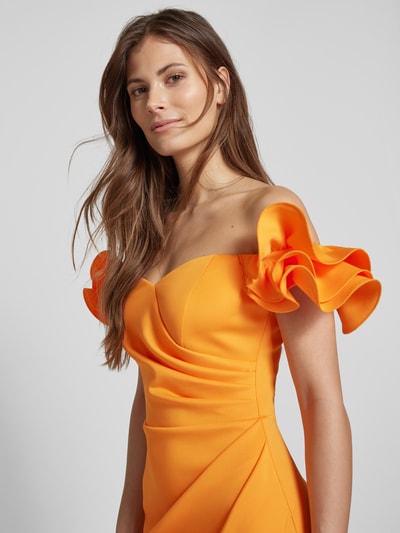 Lipsy Knielanges Cocktailkleid in Wickel-Optik Orange 3