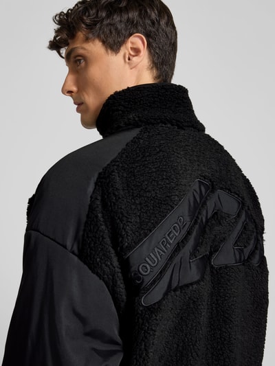 Dsquared2 Loose Fit Jacke mit Teddyfell-Besatz Black 3