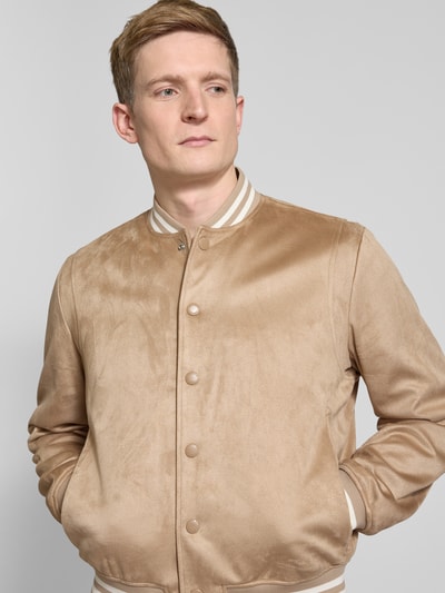 JOOP! Jeans Blouson mit Stehkragen Modell 'Rico' Taupe 3