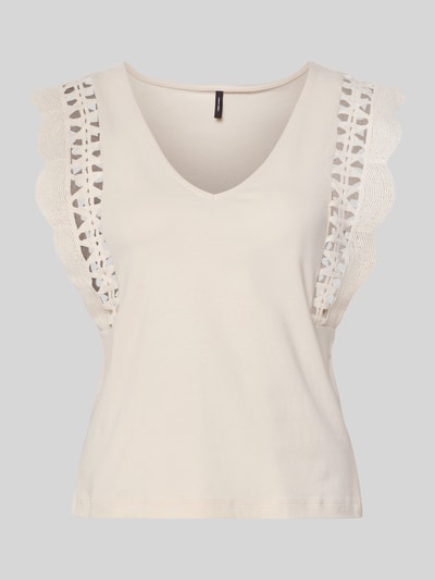 VERO MODA Regular Fit Top aus reiner Baumwolle Modell 'GABBY' Beige 2