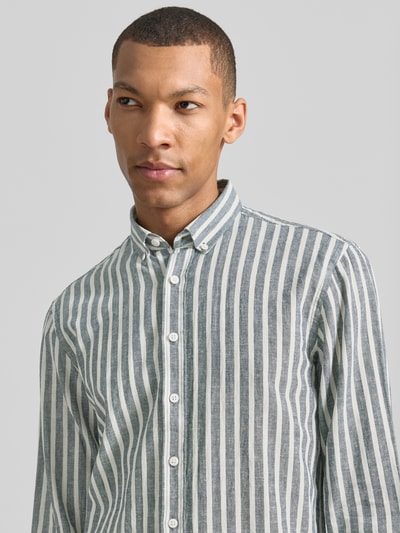Lindbergh Relaxed Fit Freizeithemd mit Button-Down-Kragen Marine 3