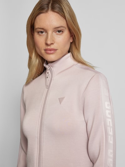 Guess Activewear Bluza rozpinana z wytłoczonym logo model ‘NEW ALLIE SCUBA’ Szarobrązowy 3