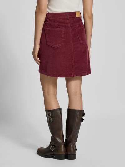 Noisy May Minirock mit 5-Pocket-Design Dunkelrot 5