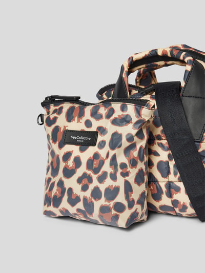 Vee Collective Crossbody Bag mit Allover-Animal-Print Hellbraun 3