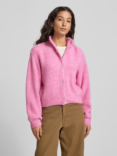 American Vintage Gebreid jack met alpaca en linnen Roze - 4