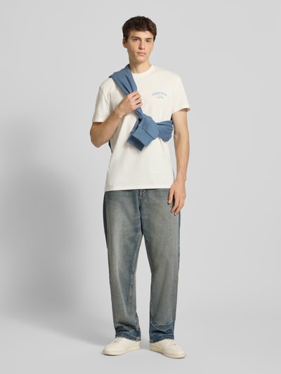 Tommy Jeans Regular fit T-shirt van puur katoen Offwhite - 1