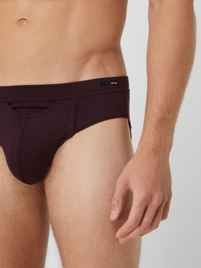 HOM Slip mit Label-Detail Bordeaux Rot 4