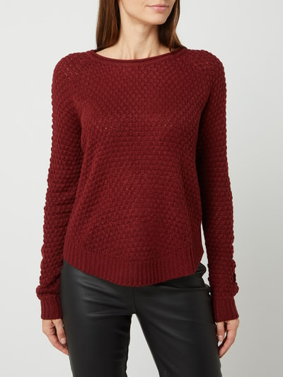 Vero Moda PLUS SIZE pullover met raglanmouwen, model 'Esme' Bordeaux - 4