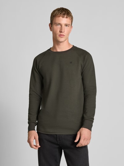 G-Star Raw Regular Fit Longsleeve in Strick-Optik Modell 'Jirgi' Anthrazit 4