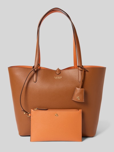 Lauren Ralph Lauren Tote Bag mit Label-Anhänger Cognac 2