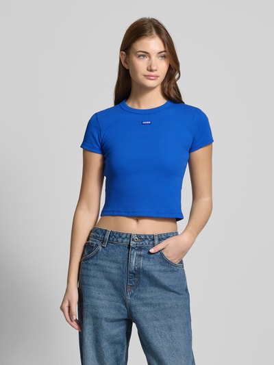 Hugo Blue Kort T-shirt met labeldetail Blauw - 4