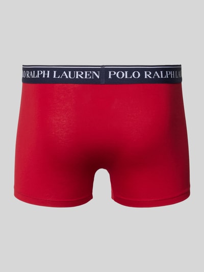 Produktfoto, Skinny Fit Boxershorts aus Baumwoll-Mix im 3er-Pack von Polo Ralph Lauren Underwear, Optik: Unifarben, Bundabschluss: Elastisch, Materialverarbeitung: Stretch, Material: Baumwoll-Mix, Label-Schriftzug am Bund, Multipack: 3er-Pack, kräftiges Rot, glatte Oberfläche