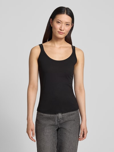 monari Tanktop mit Rundhalsausschnitt und Label-Detail Black 4