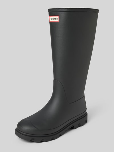 Hunter Stiefel mit Label-Detail Black 1