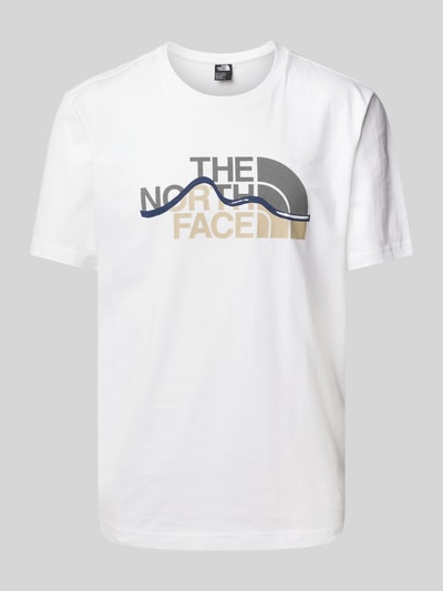 The North Face T-Shirt mit Label-Print Modell 'MOUNTAIN LINE' Weiss 1