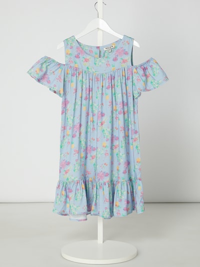 Review for Kids Cold shoulder-jurk met volantzoom  Lichtblauw - 1