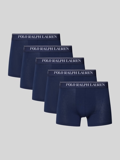 Polo Ralph Lauren Underwear Trunks mit elastischem Label-Bund im 5er-Pack Dunkelblau 1