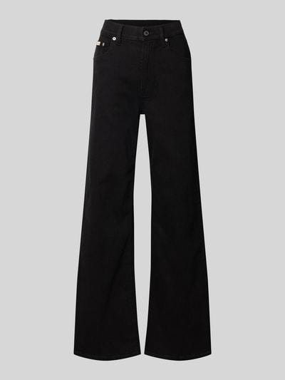 Calvin Klein Jeans Wide leg jeans met logopatch, model 'True' Zwart - 2