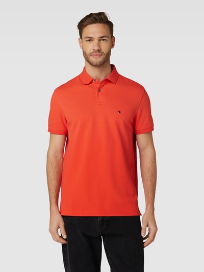 Tommy Hilfiger Poloshirt mit Label-Stitching Neon Rot 4