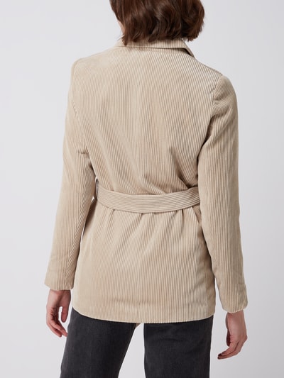 Only Ribcordblazer met tailleriem, model 'Rocky' Beige - 5