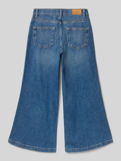 Productfoto, Wide Leg Jeans aus Baumwoll-Mix Modell 'CALIFORNIA' van Only, denim look, flared fit, mid waist, 5-pocket-design, label patch
