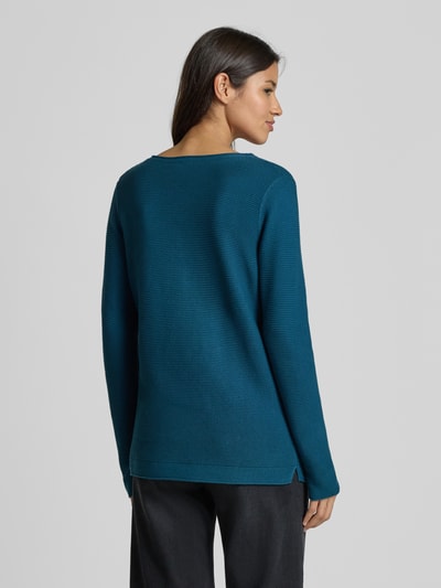 Tom Tailor Sweter o kroju regular fit z czystej bawełny Petrol 5