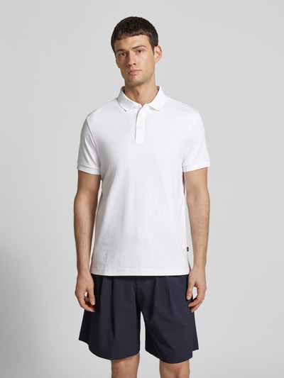 JOOP! Collection Regular Fit Poloshirt mit Logo-Stitching Weiss 4